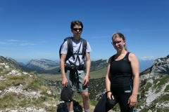 Touristes au sommet