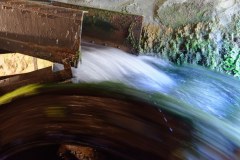 Moulin Richard de Bas : la roue motrice