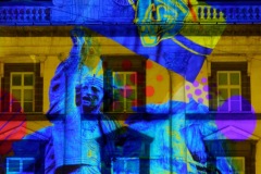 Clermont-Ferrand en lumières place de Jaude : Vercingétorix et ASM