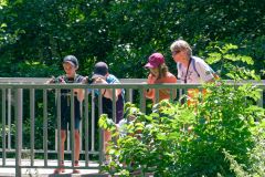 Cascade du Bois de Chaux à Entraigues : Hippolyte, Clément, Claire, Monique