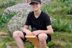 Horizons-Sancy : Buron de Meynialou - Clément dans un fauteuil